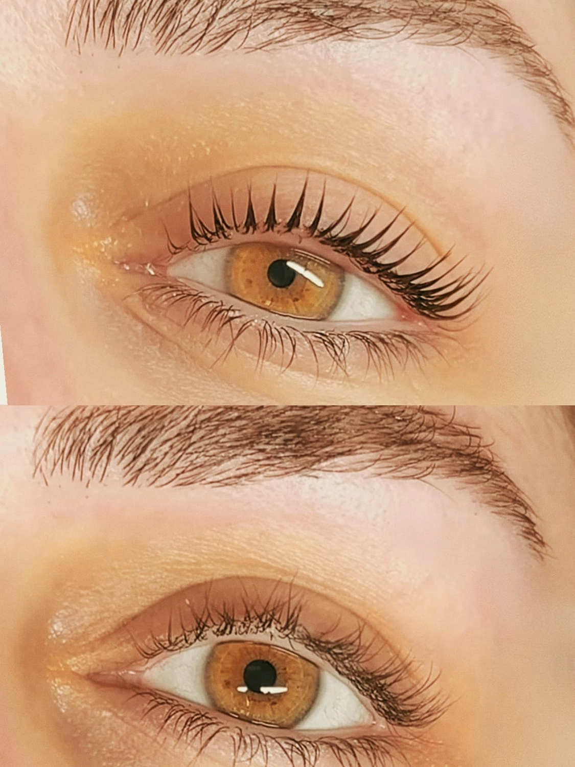 Milos Beauty Oasis - Vorher und nachher Wimpernlifting/Augenbrauenlifting